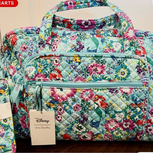 Little Mermaid 100th Anniversary limited edition weekender travel bag. - Picture 3 of 7